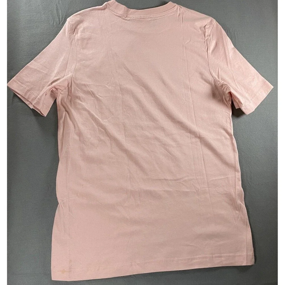 Adidas Shirt Men Small Salmon Pink‎ White Trefoil Spellout Short Sleeve Soccer - Picture 2 of 10